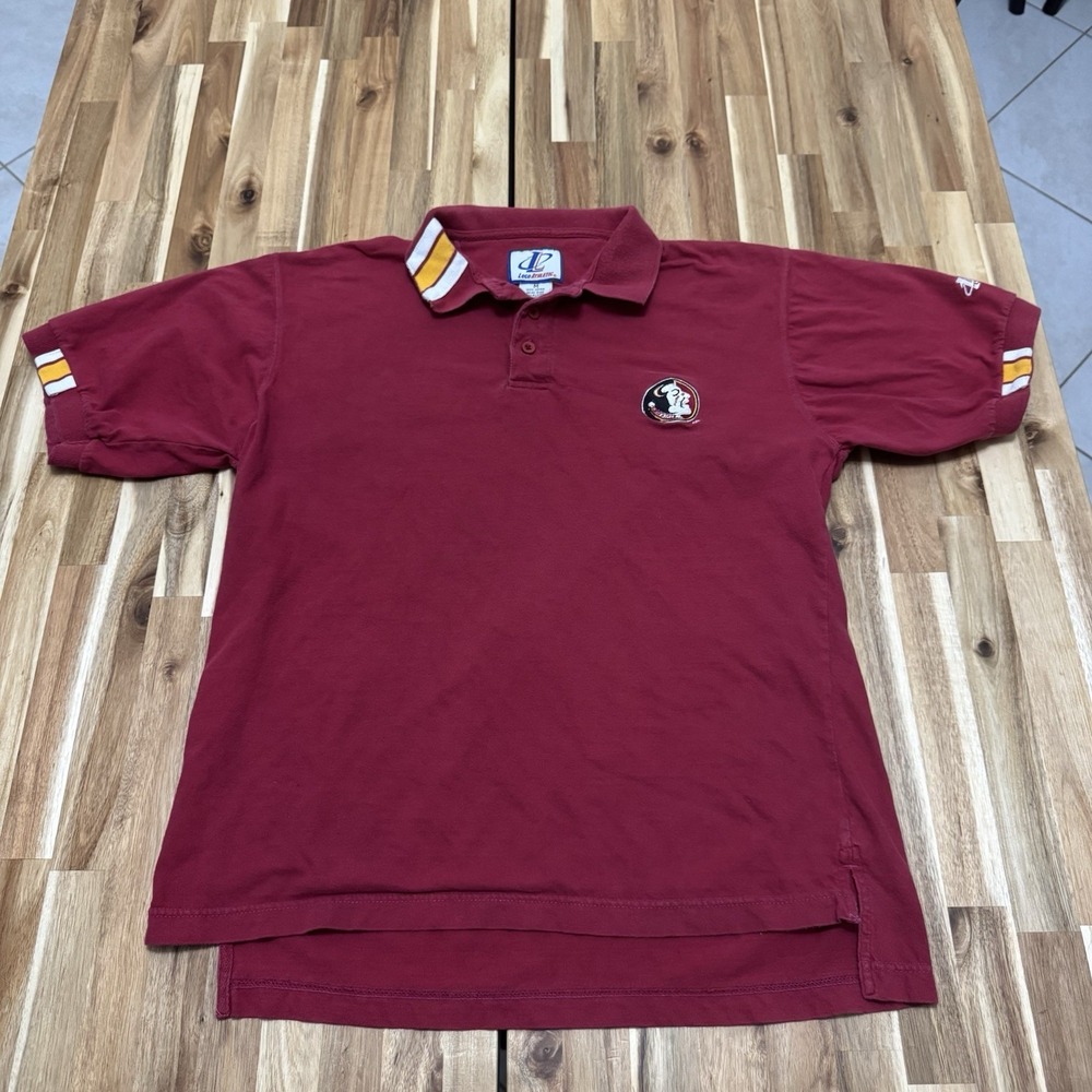 Vintage Florida State Seminoles Polo Shirt Mens M Maroon Logo‎ Athletic 90s